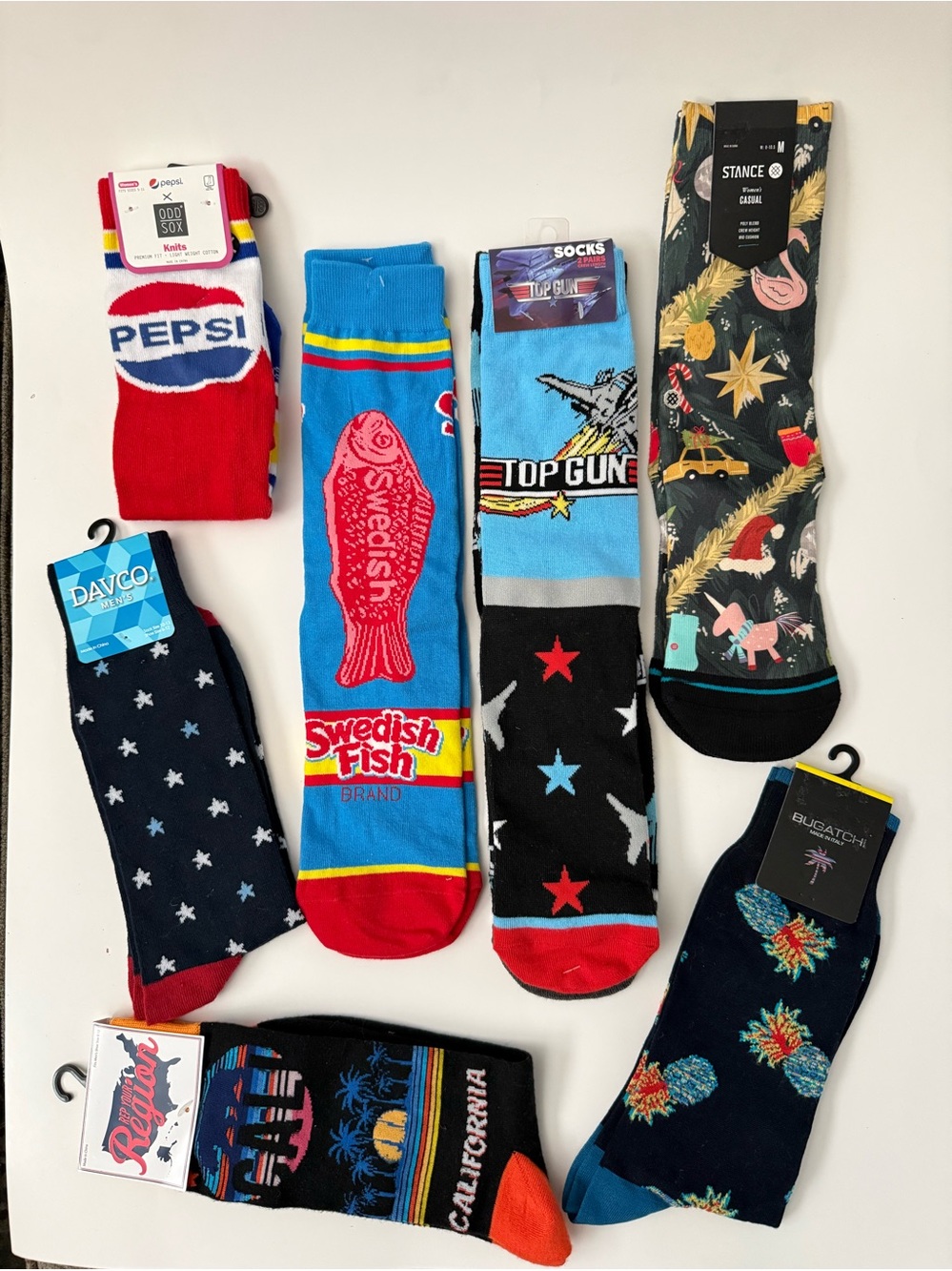 Novelty Socks Lot OF 8 Pairs Unisex NWT multiple brands
